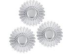 Veiling - Sierspiegel zon 3 stuks ronde hangspiegels zilver, Nieuw