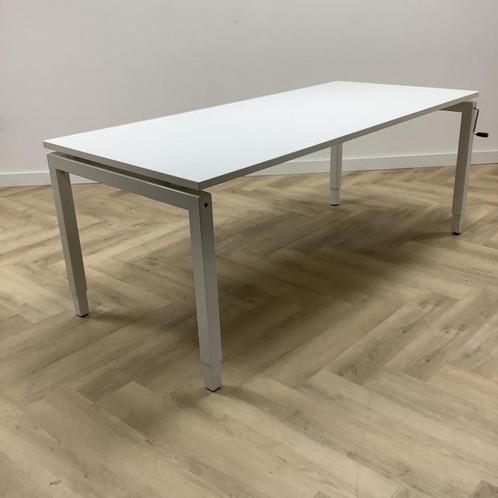 Tweedehands slingerbureau 180x80 cm, wit - Gratis Bezorging, Huis en Inrichting, Bureaus, Bureau, Gebruikt, Ophalen of Verzenden