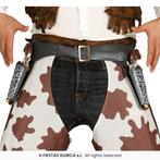 Cowboy riem met holster luxe zwart, Verzenden, Nieuw, Feestartikel