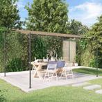 vidaXL Luifel 4x3 m 180 g/m² stof en staal taupe, Tuin en Terras, Partytenten, Verzenden, Nieuw