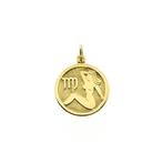 Gouden sterrenbeeld hanger; Maagd (zodiac sign, Virgo), Ophalen of Verzenden, Gebruikt, Goud, Overige merken