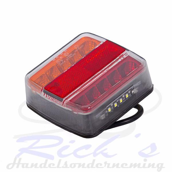 Achterlicht 105×100 mm LED kleur links / rechts, Auto diversen, Aanhangwagen-onderdelen, Nieuw, Ophalen of Verzenden