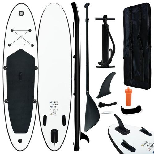 Stand-up paddleboard opblaasbaar zwart en wit, Caravans en Kamperen, Kampeeraccessoires, Nieuw, Verzenden