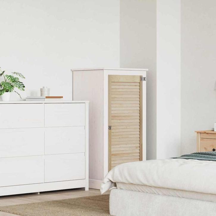 vidaXL Kastdeur Naturel 140.5 x 2.1 x 49.5 cm Massief, Huis en Inrichting, Kasten | Overige, Nieuw, Verzenden