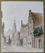 Willem de Haas Hemken (1831-1911) - Smedestraat te Haarlem, Antiek en Kunst, Kunst | Schilderijen | Klassiek