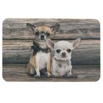 deurmat hout chihuahuas 75x50cm, Verzenden, Nieuw