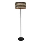 Bamboe vloerlamp zwart, Jildau, met schakelaar, Huis en Inrichting, Lampen | Vloerlampen, Nieuw, Ophalen of Verzenden, Landelijk