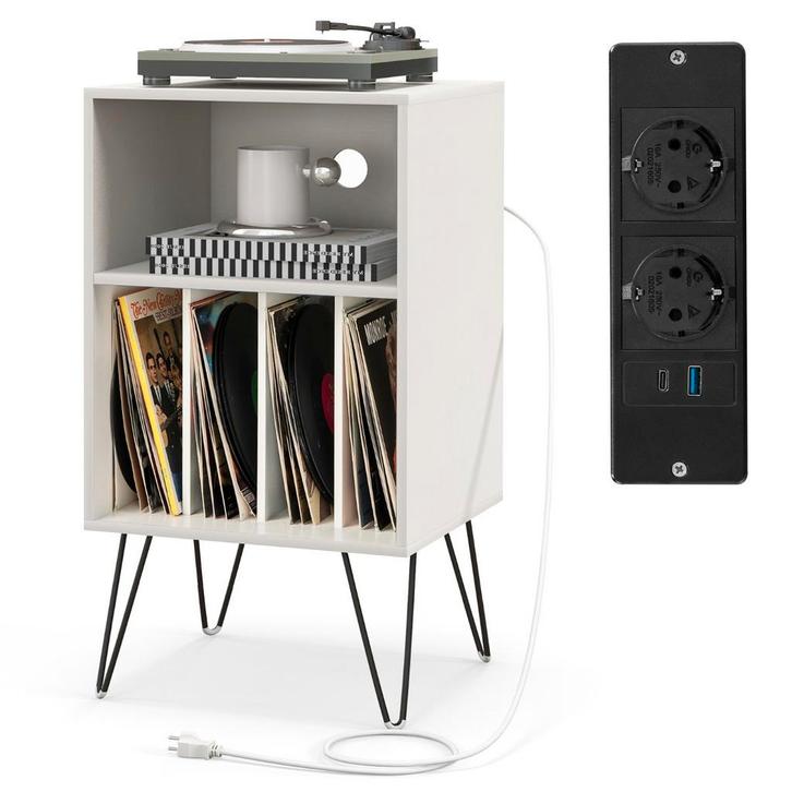 LIVSK Platenspelerstandaard met Oplaadstation - 3 Niveaus -, Huis en Inrichting, Kasten | Computermeubels, Nieuw, Verzenden