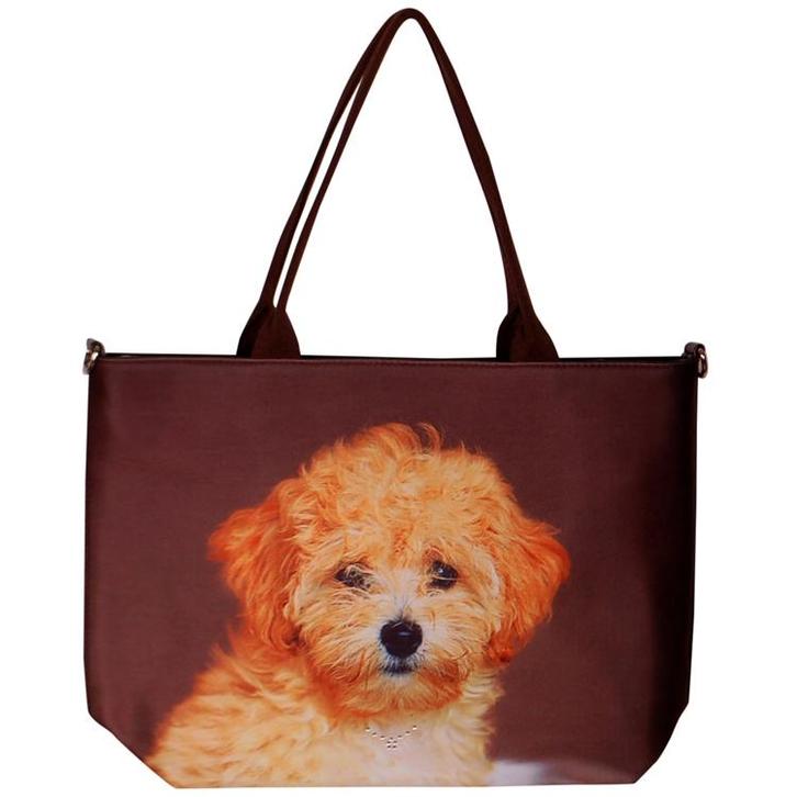 Handtas groot Dwergpoedel NIEUW, Sieraden, Tassen en Uiterlijk, Tassen | Schoudertassen, Bruin, Nieuw, Ophalen of Verzenden