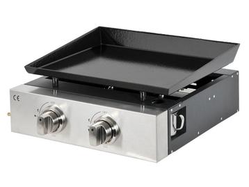 Gasbarbecue bakplaat, plancha grill met 2 gasbranders beschikbaar voor biedingen