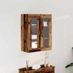 vidaXL Wandkast met glazen deuren 69,5x34x90 cm oud, Minder dan 50 cm, Verzenden, Nieuw, Minder dan 100 cm
