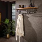 Leanne wandkapstok 8 haken hoedenplank - OUTLET B, Huis en Inrichting, Stoelen, Ophalen of Verzenden, Nieuw, Zwart