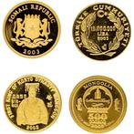 Wereld. 2003 Kleine gouden Herdenkingsmuntjes (4 stuks)