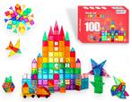 PLAY IT Magnetic Tiles 100 stuks - Magnetisch Speelgoed, Verzenden, Nieuw, Overige merken