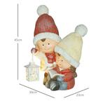 TRUUSK Kerstkabouter met LED-licht - 45 cm - Boek en lantaar, Diversen, Kerst, Verzenden, Nieuw