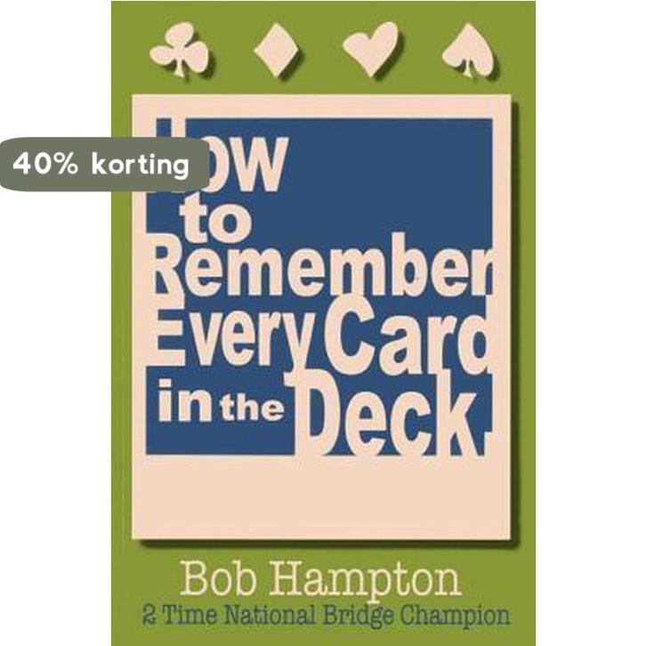 How to Remember Every Card in the Deck 9780939460496, Boeken, Taal | Engels, Gelezen, Verzenden