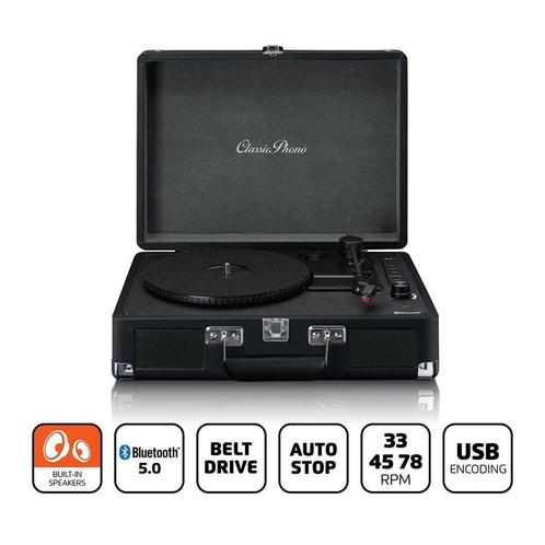 Retro platenspeler USB / Bluetooth | 33/45/78 Toeren, Audio, Tv en Foto, Platenspelers, Platenspeler, Nieuw, Verzenden