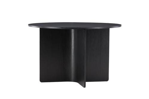 Ronde Eettafel Tyson Ø120 cm Eikenhout Zwart Fineer Jorn, Huis en Inrichting, Tafels | Eettafels, Nieuw, Verzenden