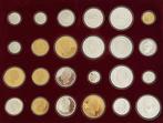 Spanje. 24 x coins History of the Peseta - 925 Sterling, Postzegels en Munten, Munten | Europa | Niet-Euromunten