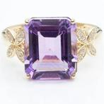 Zonder Minimumprijs - Ring - 14 karaat Geel goud Amethist -, Sieraden, Tassen en Uiterlijk, Ringen, Nieuw