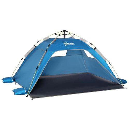 TRUUSK Strandmuschel Pop Up Strandtent Voor 1-2 Personen Met, Caravans en Kamperen, Overige Caravans en Kamperen, Nieuw, Verzenden