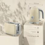 Waterkoker- En Broodrooster-set, 2200W, 7 Bruiningsniveaus,, Verzenden, Nieuw
