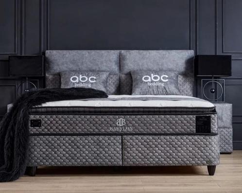 Opberg Boxspring Babylon Grijs, Huis en Inrichting, Slaapkamer | Boxsprings, Grijs, Nieuw, Verzenden