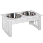 Hondenvoerstation, Antislip, 44 X 24 X 15cm, Wit, 0,9L Per K, Dieren en Toebehoren, Verzenden, Nieuw