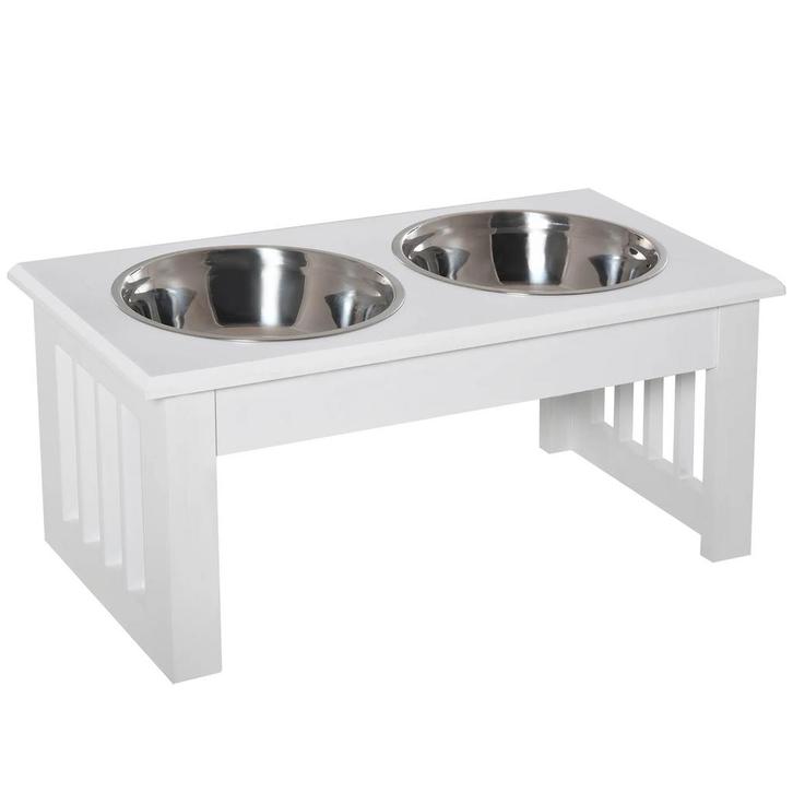 Hondenvoerstation, Antislip, 44 X 24 X 15cm, Wit, 0,9L Per K, Dieren en Toebehoren, Honden-accessoires, Nieuw, Verzenden