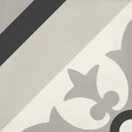Portugese Vloertegel Jos Hidro Geoflower Black 19.7x19.7 cm, Doe-het-zelf en Verbouw, Tegels, Nieuw, Overige materialen, Ophalen of Verzenden