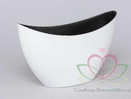 Bootschaal boot hoog 24x9.5x15cm. wit bloemschikken en, Hobby en Vrije tijd, Knutselen, Nieuw, Ophalen of Verzenden