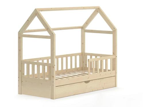Huisbed 80x160 cm grenen kinderbed met lade, Kinderen en Baby's, Kinderkamer | Bedden, Nieuw, Ophalen of Verzenden