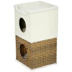 TRUUSK Krabton 75,5 Cm Hoog Drielaags Kattenton Met Pluche R, Dieren en Toebehoren, Katten-accessoires, Verzenden, Nieuw