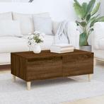 vidaXL Salontafel 90x50x36,5 cm bewerkt hout bruin, Huis en Inrichting, Tafels | Salontafels, 50 tot 100 cm, Verzenden, Nieuw