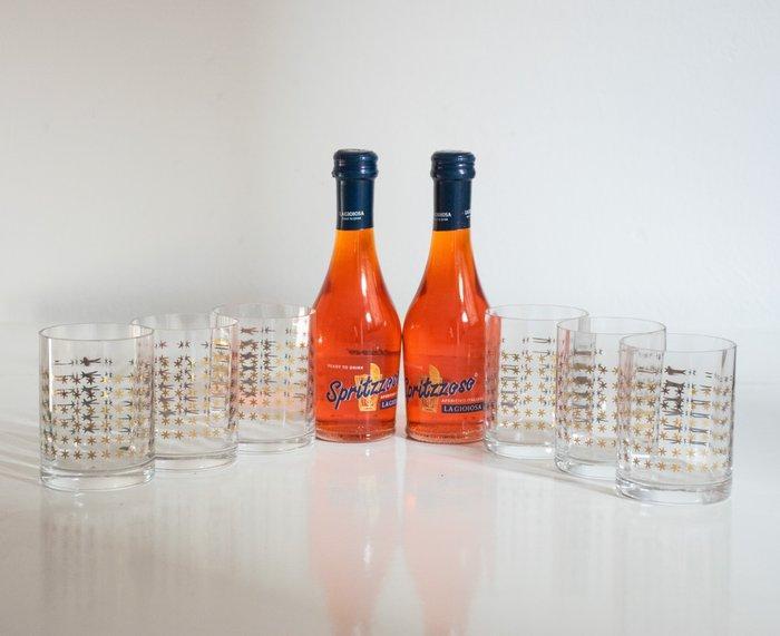 Carlo Moretti - Harrys Bar Party - Whiskyglas (8) -, Antiek en Kunst, Antiek | Glas en Kristal