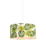 Botanische hanglamp wit met Leaf kap 50cm - Combi 1, Nieuw, Overige materialen, Modern, 75 cm of meer