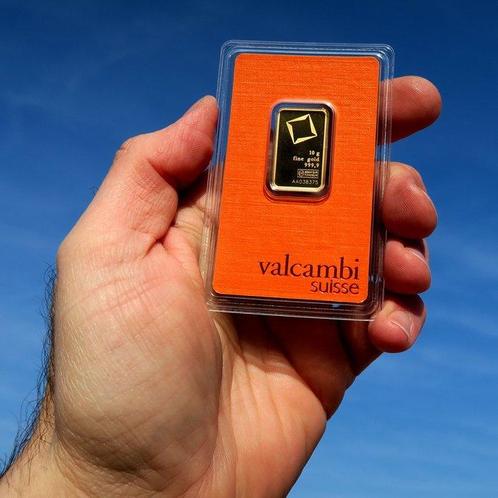 10 gram - Goud .999 - Valcambi, Switzerland - Verzegeld en, Postzegels en Munten, Edelmetalen en Baren