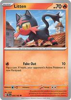 Litten 032/162 reverse holo Temporal forces, Hobby en Vrije tijd, Verzamelkaartspellen | Pokémon, Ophalen of Verzenden, Nieuw