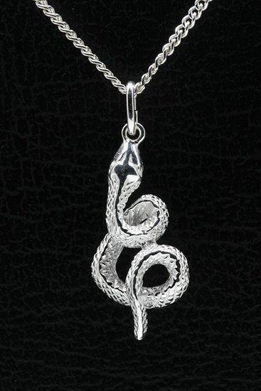 Zilveren Slang ketting hanger, Sieraden, Tassen en Uiterlijk, Kettinghangers, Verzenden