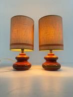 Lamp - Aardewerk, Jute - Twee nachtlampen