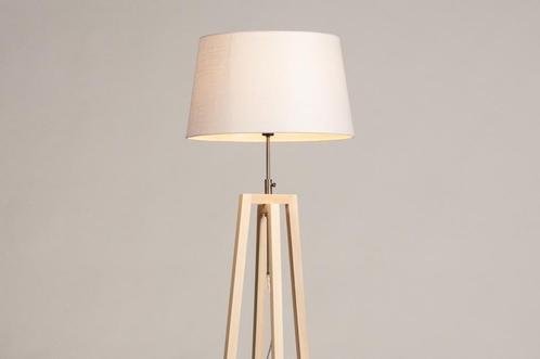 Rietveld Vloerlampen - Wit, Naturel - Stof, Hout, Huis en Inrichting, Lampen | Vloerlampen, Verzenden