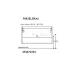 Badkamermeubel BWS Pepper Wastafel Porselein Incl, Ophalen of Verzenden, Nieuw