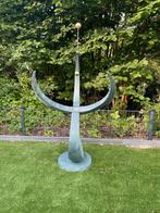 Bronzen Zonnewijzer - Tuinbeeld - 193x100x100cm - 45Kg, Verzenden, Nieuw