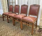 Stoel (4) - Hout, Leder - Amsterdamse School