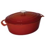 Ovale Braadpan Rood 5ltr | 24x30cm, Verzenden