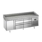 GGM Gastro | Pizzakoeltafel Premium PLUS - 1980x700mm - met, Verzenden, Nieuw in verpakking, RVS Meubilair