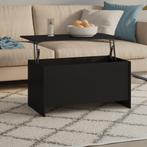 vidaXL Salontafel 102x55,5x52,5 cm bewerkt hout zwart, Huis en Inrichting, 100 tot 150 cm, 50 tot 75 cm, Verzenden, Nieuw