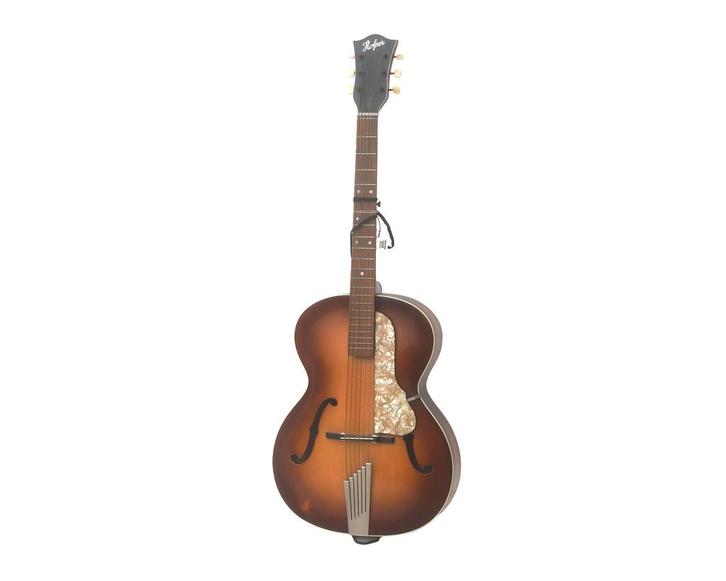 Een akoestische archtop gitaar, Höfner, 20e eeuw, Muziek en Instrumenten, Overige Muziek en Instrumenten, Gebruikt