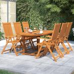 vidaXL 7-delige Tuinset massief acaciahout, Tuin en Terras, Tuinsets en Loungesets, 6 zitplaatsen, Nieuw, Tuinset, Verzenden