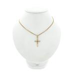 8 Krt. hanger van een kruis (religieus, kruis kettinghanger), Sieraden, Tassen en Uiterlijk, Antieke sieraden, Ophalen of Verzenden